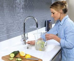 Смеситель горячей и холодной воды InSinkErator AquaHot F-H4N1-C-1-J